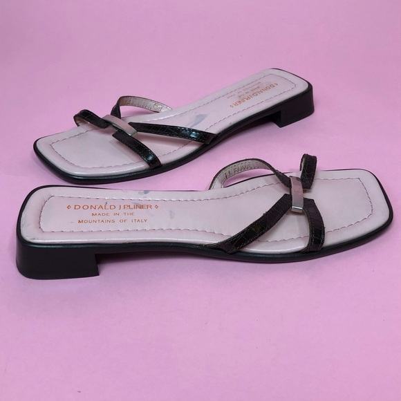 Donald J Pliner Fiume brown slide sandal 8.5 - Picture 4 of 6